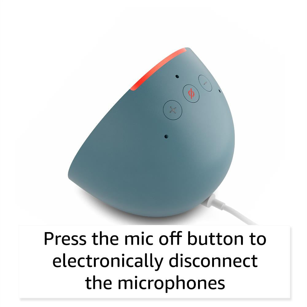 Amazon Echo Pop Compact Smart Speaker with Alexa - Midnight Teal | Smart Home Device for Music, News & Smart Controls | Perfect for Bedroom, Kitchen & Office