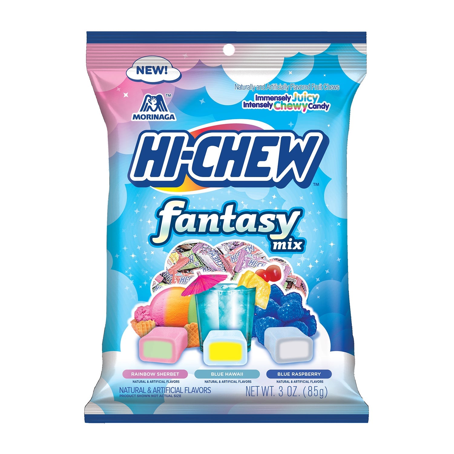 Hi Chew Fantasy Mix Bag - 3oz Chewy Candy Assortment | Sweet & Fruity Snacks for Kids, Parties & On-the-Go Treats