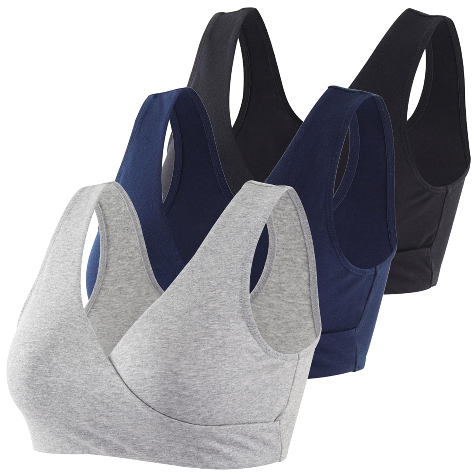 Comfortable Wireless Nursing Sleep Bra for Women - Soft Cotton Maternity Bra for Breastfeeding & Nighttime Use
