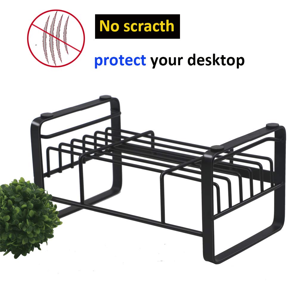 Stainless Steel Sponge Holder with Drain Pan - Kitchen Sink Organizer & Soap Tray - Rustproof Sink Caddy for Sponges, Brushes and Dish Soap - Perfect for Kitchen, Bathroom or RV Use