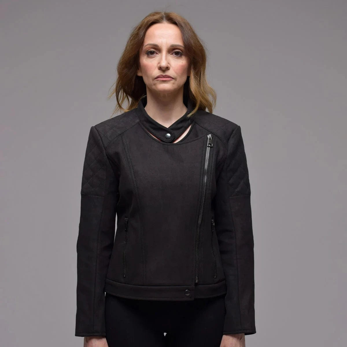 Vegan Suede Jacket for Women - Black | Eco-Friendly Faux Leather Jacket | Perfect for Casual Outings, Parties & Fall Fashion