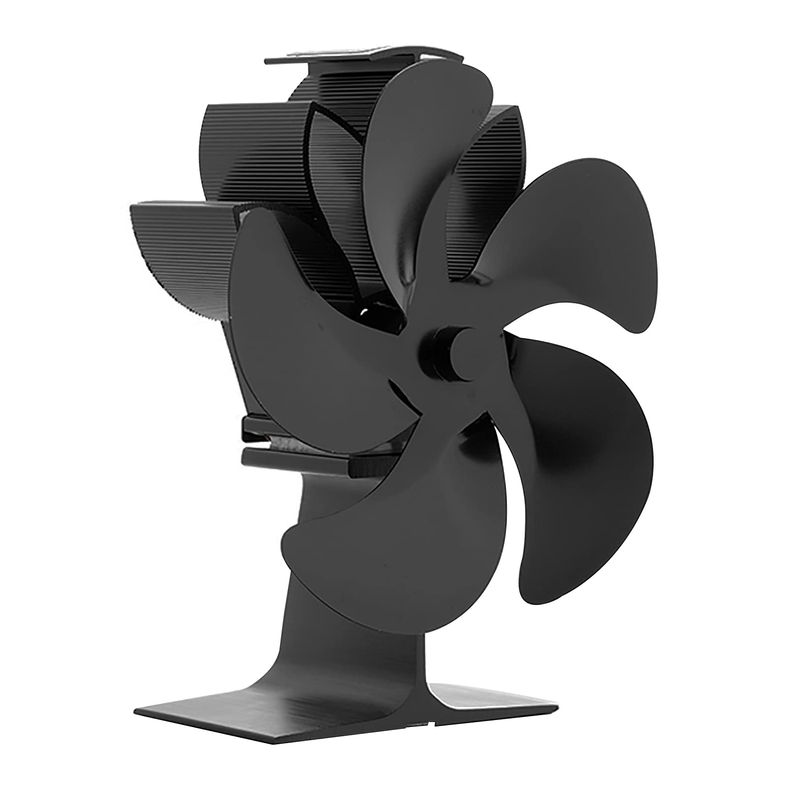 **5-Blade Wood Stove Fan - Silent & Efficient Fireplace Heat Distribution Fan | Eco-Friendly Wood Burner for Home Heating | Perfect for Living Rooms, Cabins & Winter Warmth**