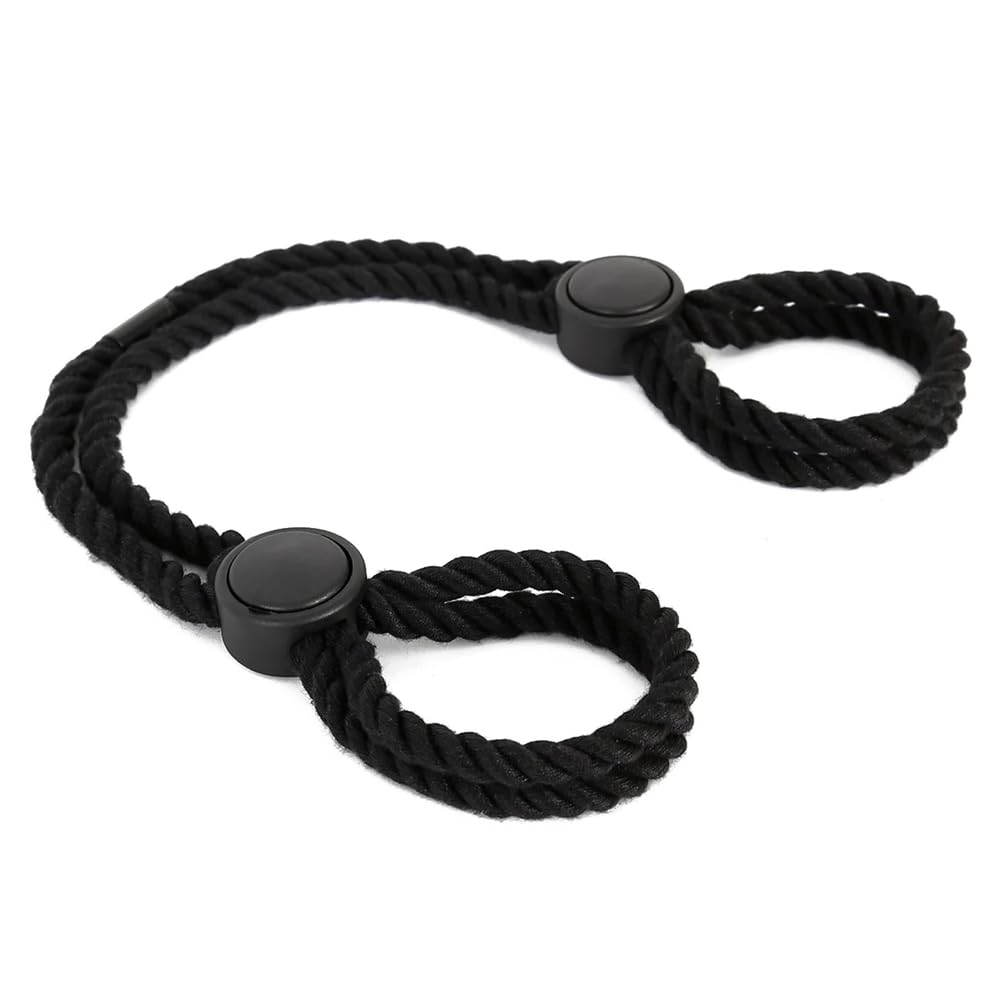 Adjustable BDSM Bondage Rope & Restraints Set - Soft Wrist & Leg Cuffs for Couples Play - Perfect for Bedroom Bondage, SM Games, and Spicing Up Intimate Moments (Men & Women)