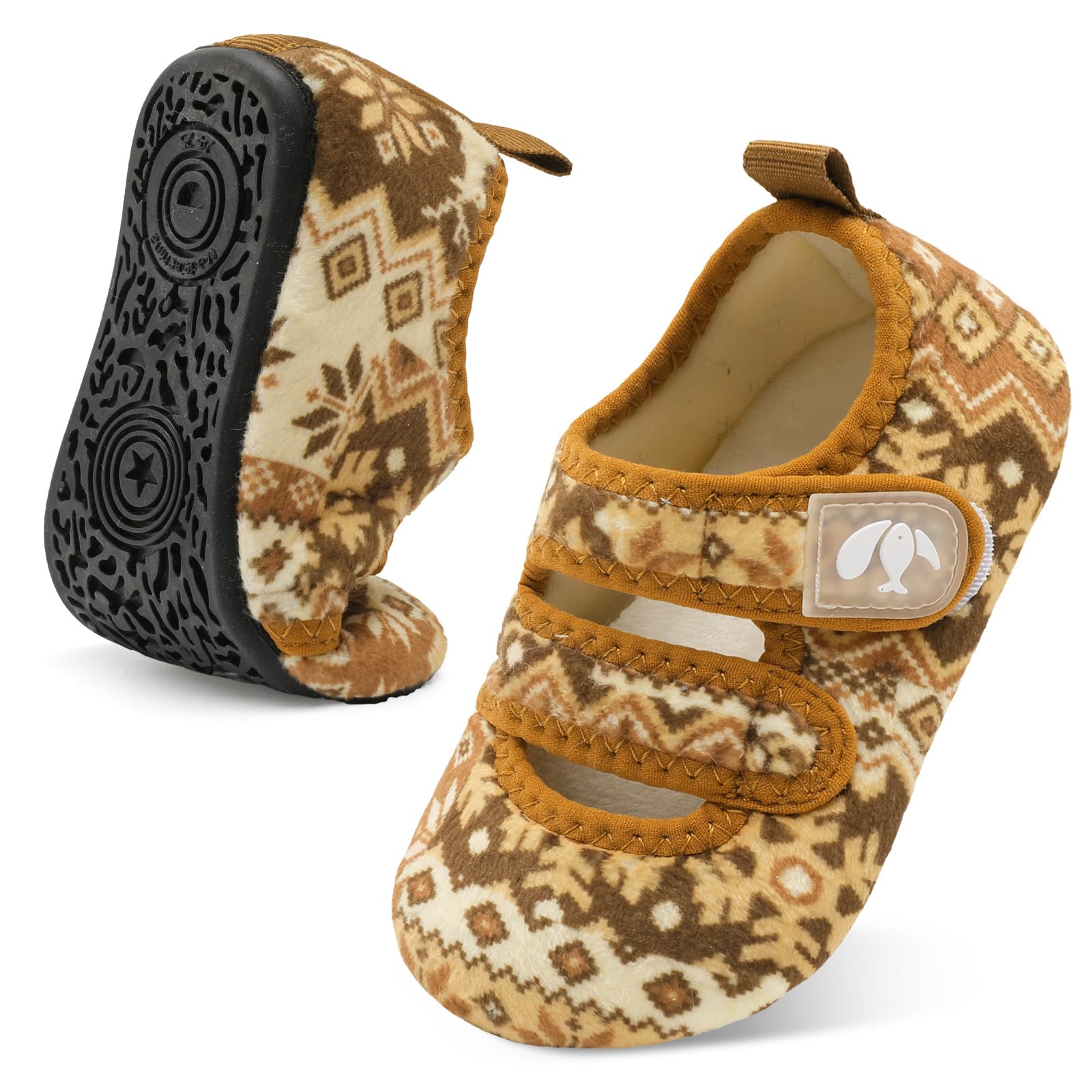 FEETCITY Warm Toddler House Slippers for Boys & Girls - Soft Winter Indoor Socks Shoes for Kids - Perfect for Home, Nursery & Preschool Playtime