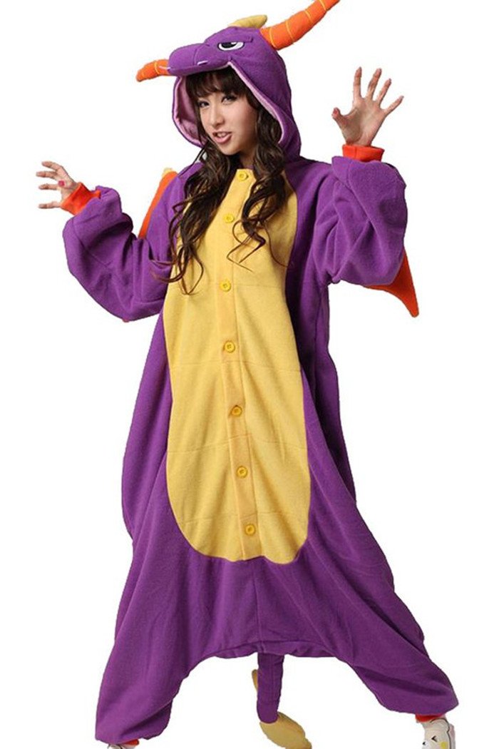 Wotogold Animal Dragon Pajamas - Unisex Adult Cosplay Costume for Halloween, Anime Conventions & Themed Parties | Soft & Comfortable Sleepwear for Fantasy Lovers
