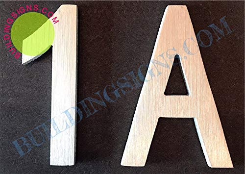 Elegant Aluminum Number 1 Door Sign - Rust-Free, Double-Sided Tape, 2.75 Inch (Brushed Silver) - Perfect for Home, Office, or Apartment Door Decoration