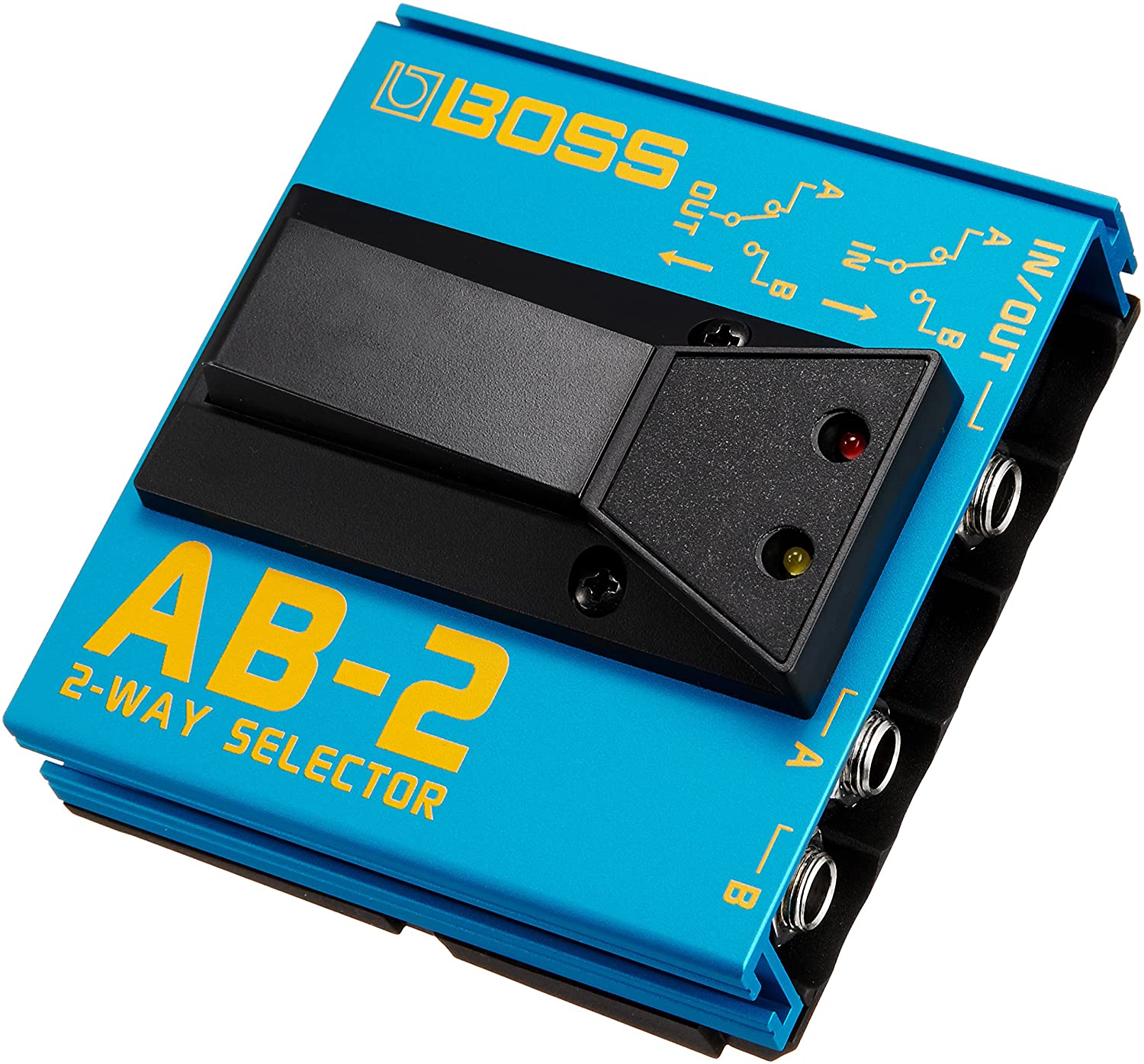 BOSS AB-2 2-Way Selector Pedal for Guitar & Bass - Switch Between Two Amps or Effects with Ease - Perfect for Live Performances & Studio Recording