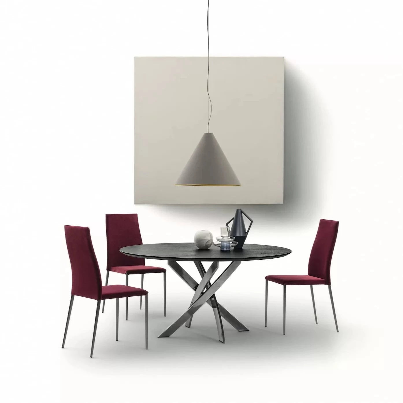 Barone Round Wood Dining Table - 36 Inch Solid Wood Kitchen Table for 4-6 People - Perfect for Small Spaces, Breakfast Nook, and Cozy Family Meals