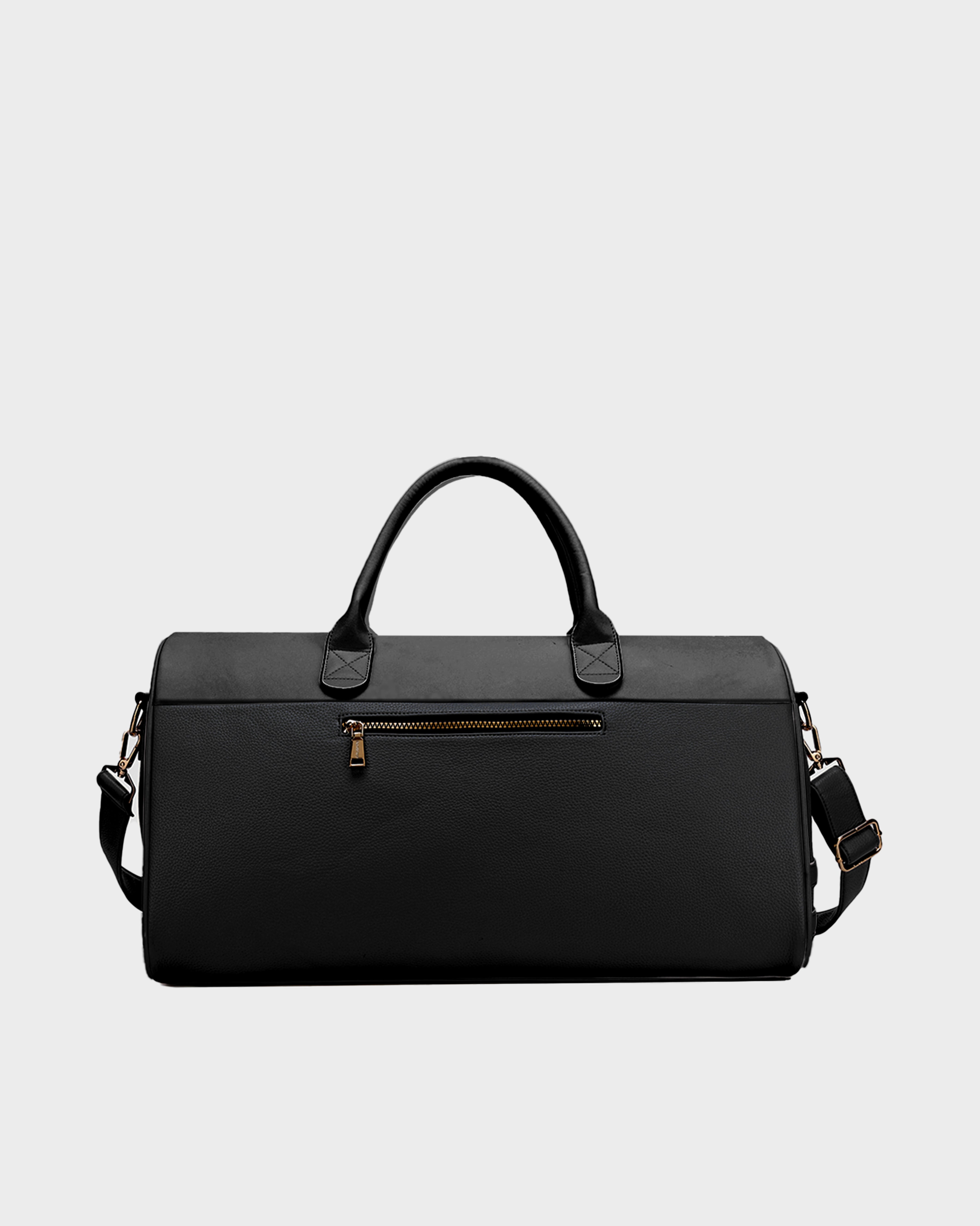 Premium Black Weekender Duffle Bag for Travel & Gym - Water-Resistant Carry-On Luggage with Shoe Compartment | Perfect for Weekend Getaways, Business Trips & Workout Essentials