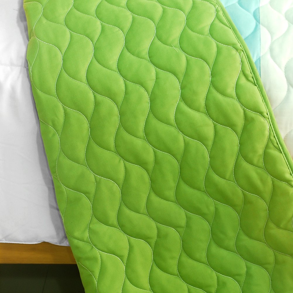 Green Rose 3-Piece Patchwork Quilt Set - Full/Queen Size Bedding - Cozy & Stylish for Master Bedroom, Guest Room & Dorm Decor