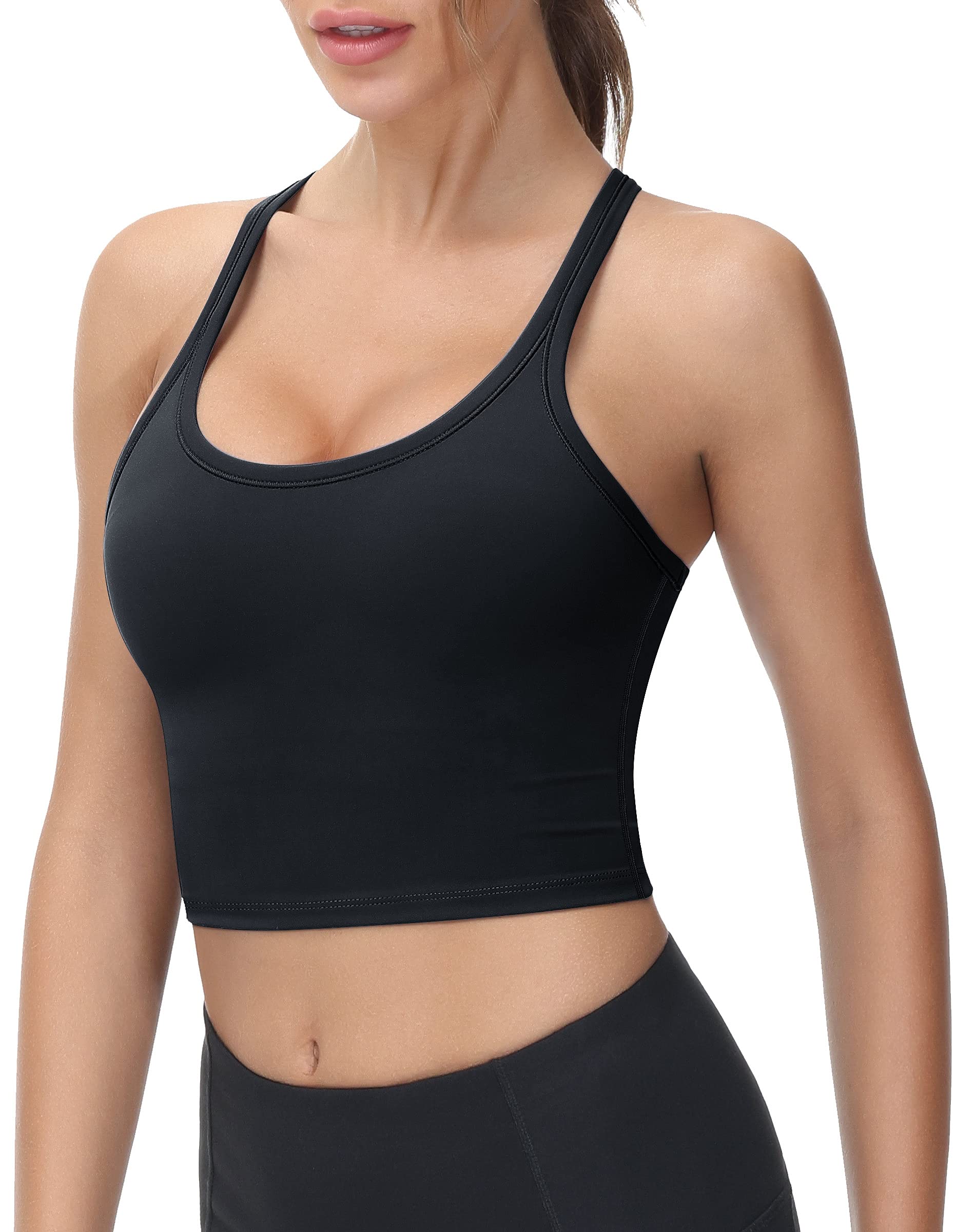 IUGA Women's Padded Cropped Workout Tank Top - Breathable Yoga Sports Bra for Summer, Gym & Casual Wear | Perfect for Yoga, Running & Fitness Activities