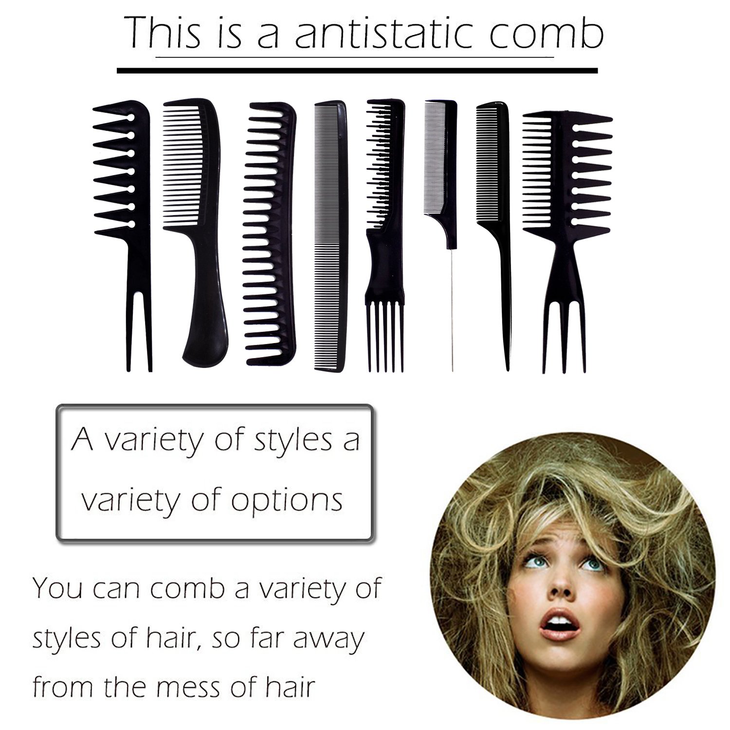 Professional Hair Cutting Combs for Men & Women - Black Salon Accessories (30g, Pack of 1) | Perfect for Home Haircuts, Styling & Barber Shops