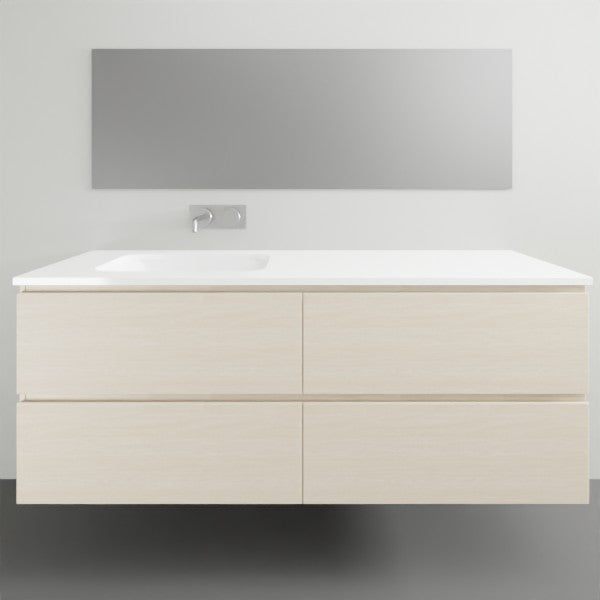 ADP Glacier Lite All Drawer Twin Vanity with Solid Surface Top - Modern Bathroom Vanity Set with Storage Drawers for Master Bath & Guest Room Remodel