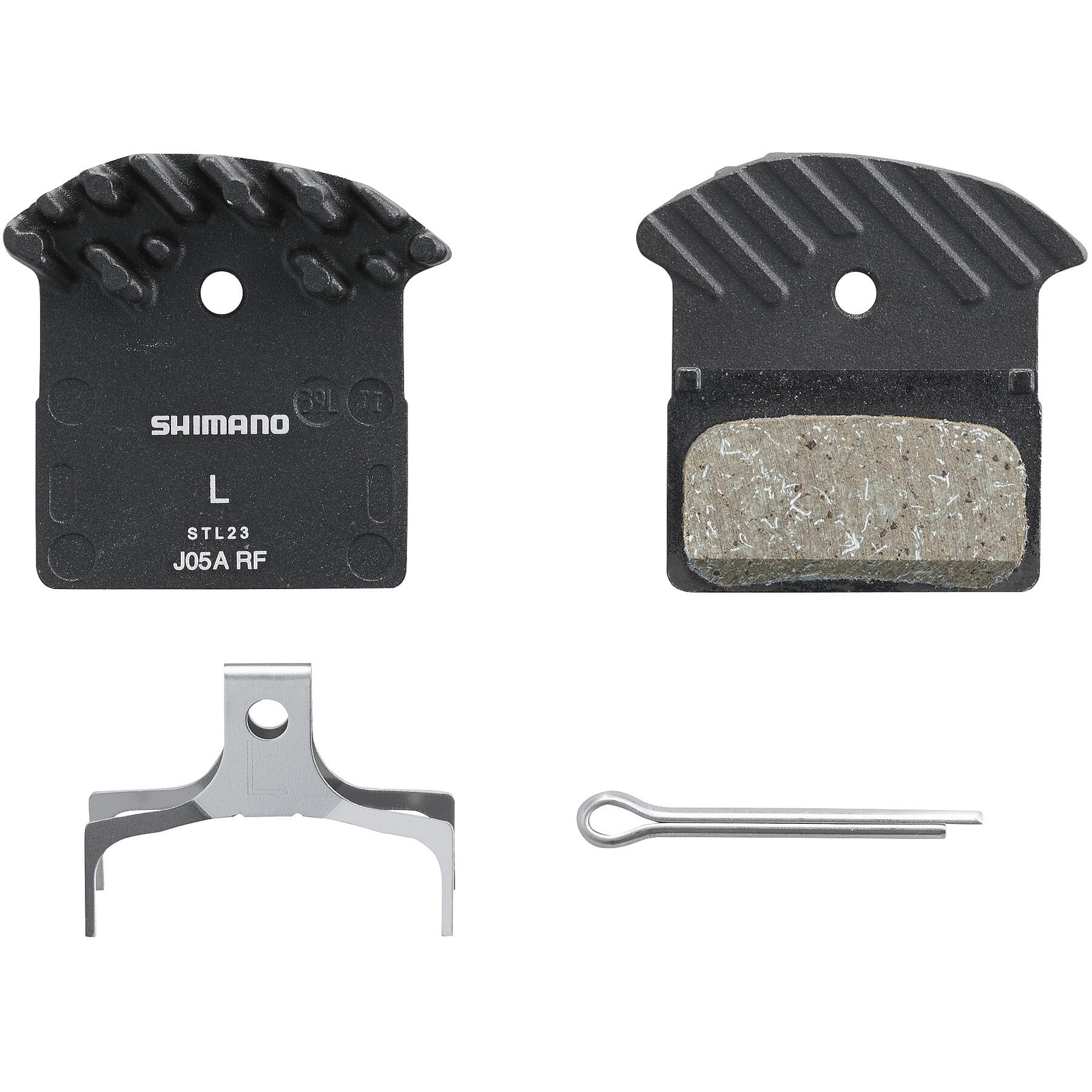 High-Performance J05A RF Disc Brake Pads & Spring Set - Alloy Back with Cooling Fins, Resin Material for Enhanced Heat Dissipation | Perfect for Motorcycles, ATVs, and Off-Road Vehicles
