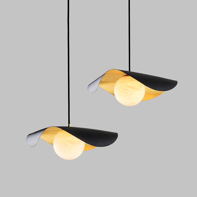 Modern LED Pendant Light with Sunset Design - Energy Efficient Hanging Fixture for Living Room, Bedroom, or Dining Area Decoration