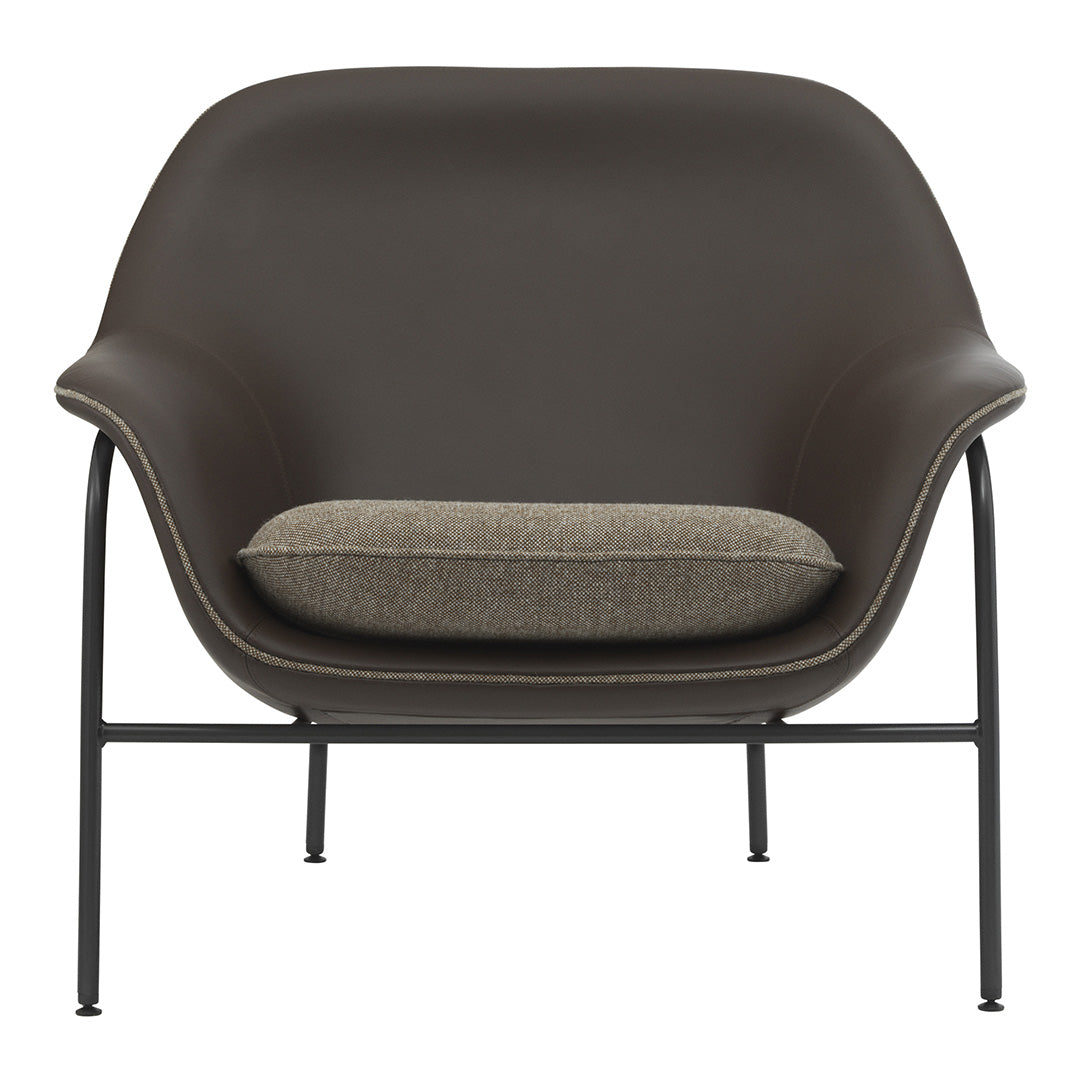Modern Drape Low Lounge Chair with Sturdy Steel Legs - Perfect for Living Room, Bedroom, or Office Relaxation