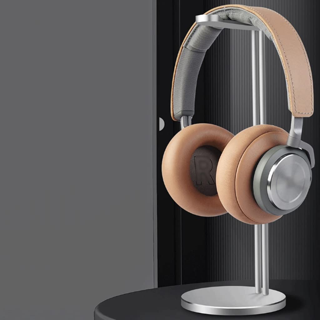 Premium Aluminum Alloy Headphone Stand - Durable Gaming Headset Holder & Vertical Earphone Display Stand for Desk (Silver, 10.9 x 3.9 inches) - Perfect for Gaming Setups, Home Office & Studio Organization