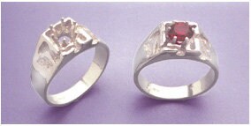 Sterling Silver or 10kt Gold Men's Ring - 4mm & 6mm Round Pre-Notched Blank Rings - Sizes 9 & 11 - Jewelry Making Supplies (Setting 163 294/143 294) - Perfect for DIY Jewelry Crafting, Wedding Bands & Custom Ring Designs