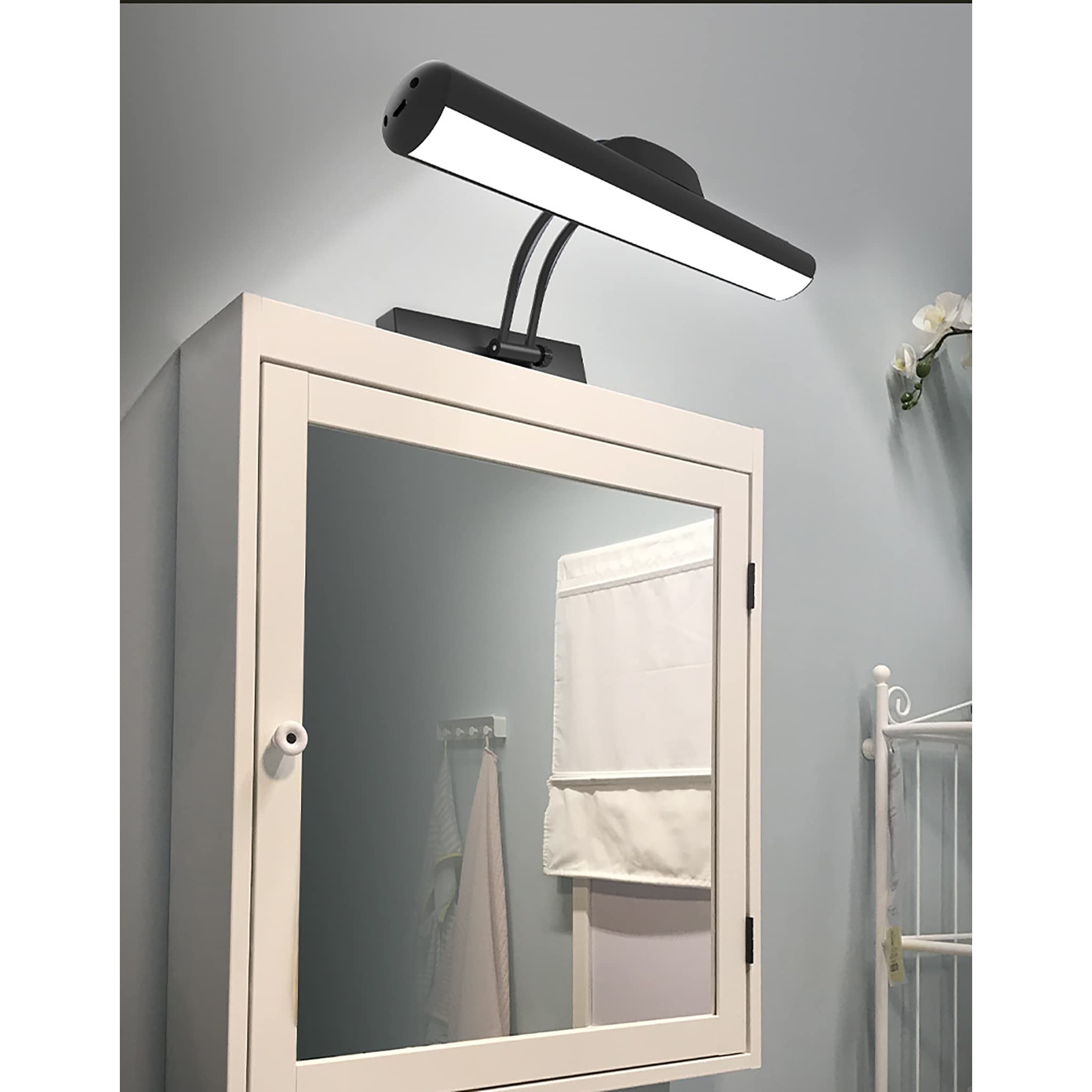 Rechargeable LED Dimmable Wall Lamp with Remote & Timer - Rotatable Light Heads, 3 Lighting Modes - Perfect for Displaying Paintings, Picture Frames, Mirrors & Artwork in Living Rooms, Galleries & Bedrooms
