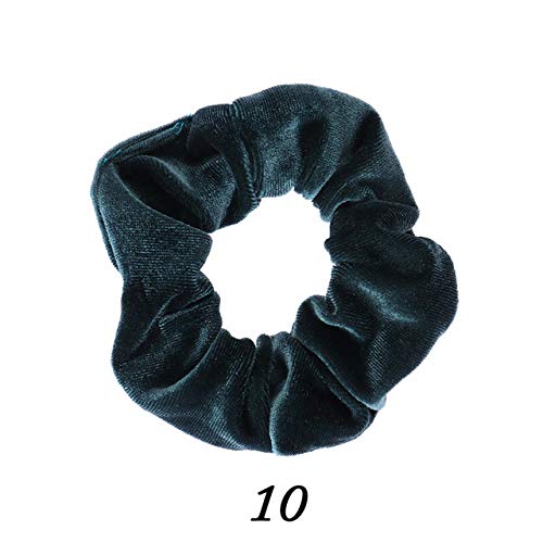 1Pcs Women's Velvet Scrunchie Hair Ties - Soft Elastic Hair Bands for Ponytails, Buns & Braids (Set of 10) - Perfect for Everyday Use, Workouts & Special Occasions
