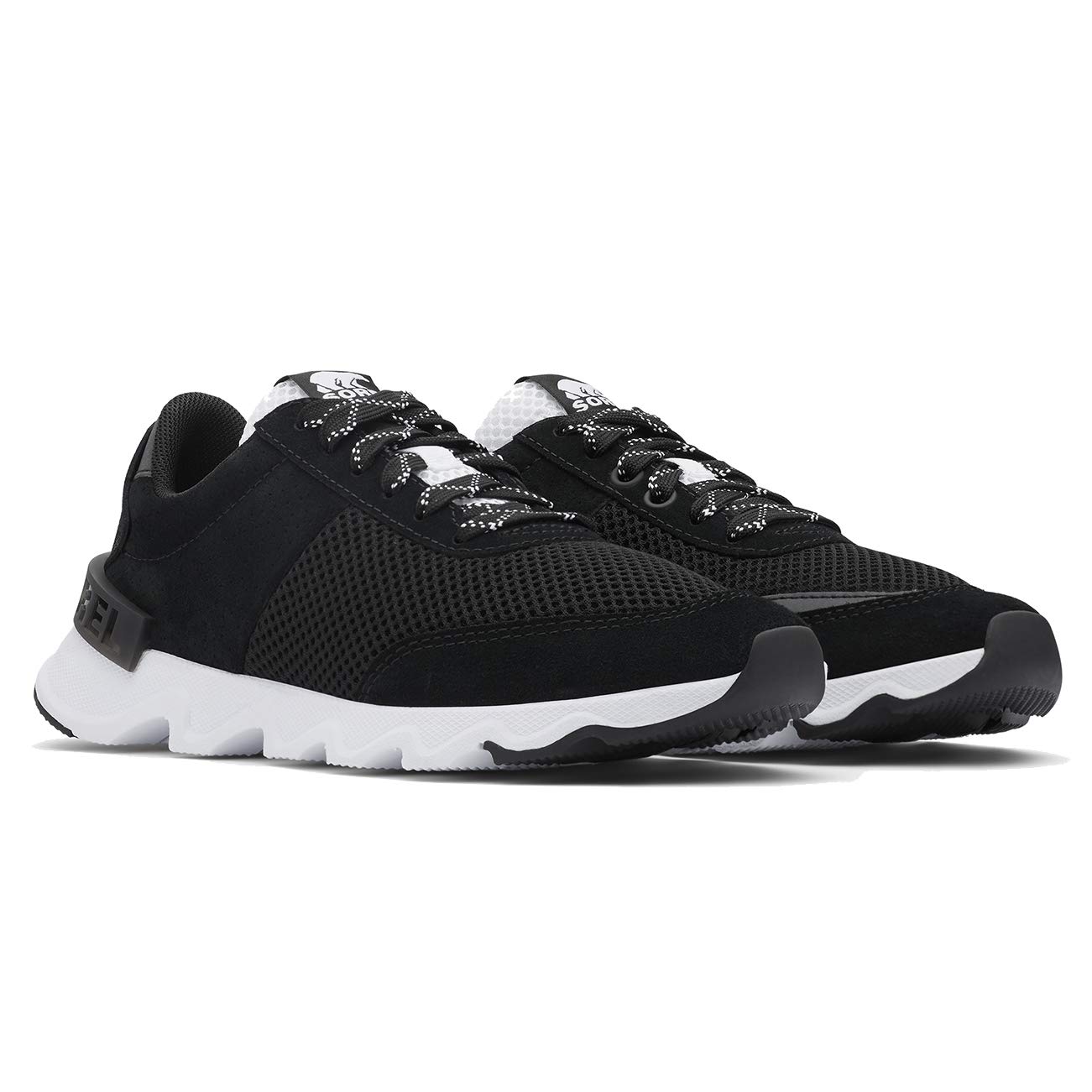 Sorel Women's Kinetic Lite Lace-Up Walking Sneakers - Comfortable Outdoor Shoes for Hiking & Travel - Black Size 5 | Perfect for Trail Walking, City Exploration & Everyday Wear