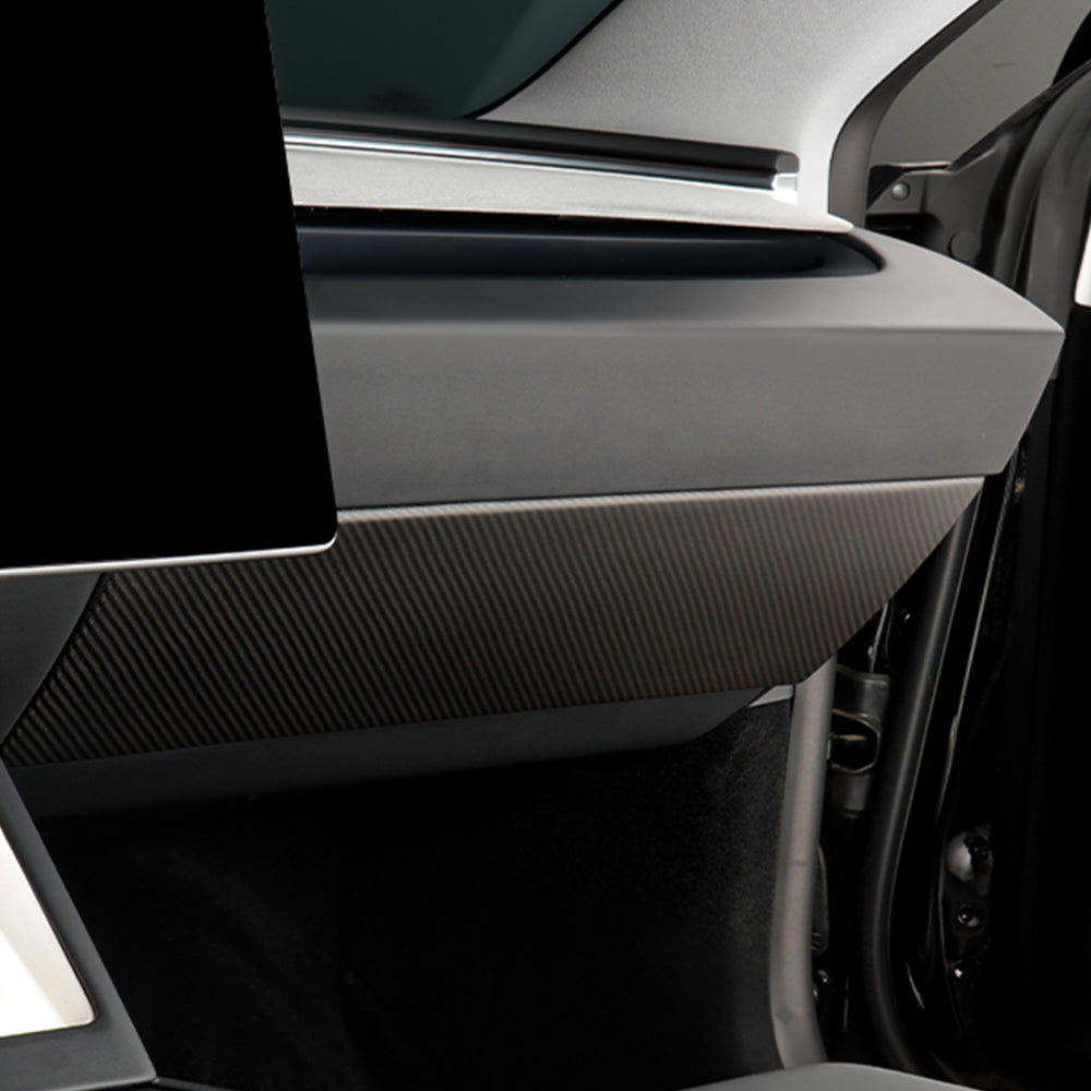 2024 Tesla Model 3 Highland Carbon Fiber Glove Box Cover - Premium Interior Accessory Upgrade (1x1 Plain Weave) | Luxury Car Interior Mod for Tesla Owners | Perfect for Car Enthusiasts & Customization Lovers