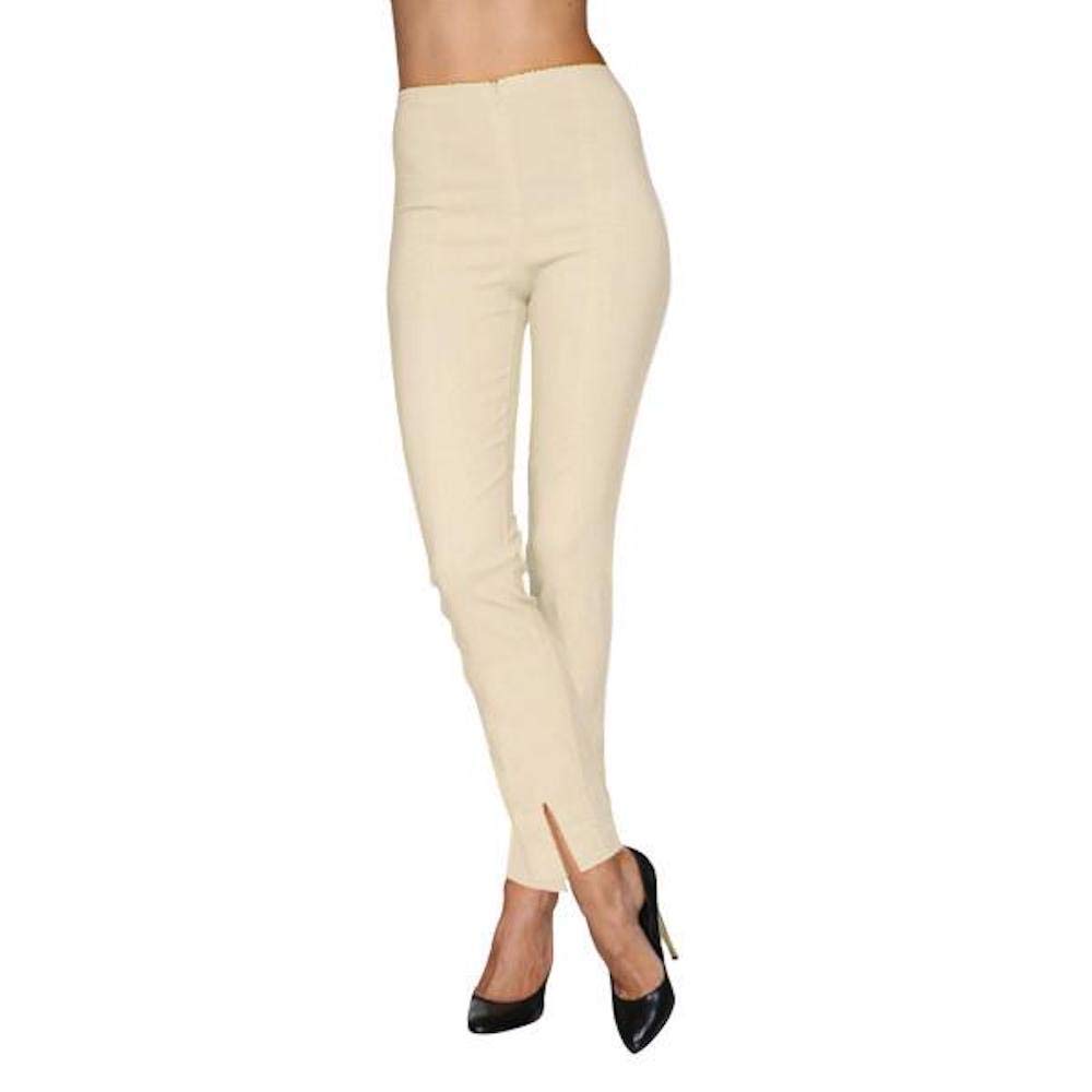 Stylish Women's High-Waist Pants with Front Ankle Slits & Zipper Detail - Perfect for Office Wear, Night Out & Casual Chic Outfits