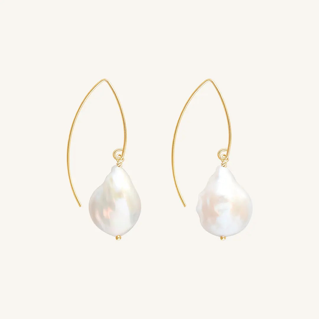 Exquisite Keshi Pearl Earrings for Women – Natural Cultured Pearls, Hypoallergenic, Elegant Jewelry Gift for Wedding, Party & Everyday Wear