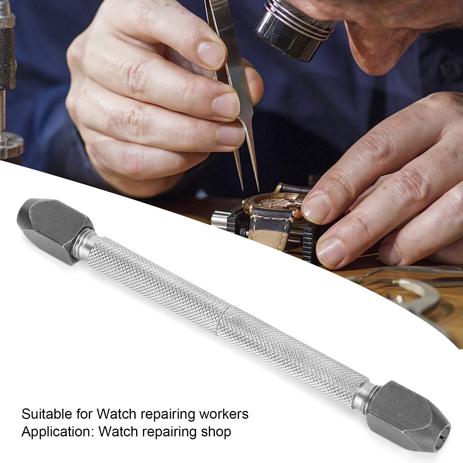 Precision Pin Vise Hand Drill Tool - High Carbon Steel Twisted Drill Bit Set for Watch Repair, Jewelry Making & Crafting | Perfect for Watch Stem, Pearl & Small Parts Repair | DIY Watchmaker & Hobbyist Essential Tool