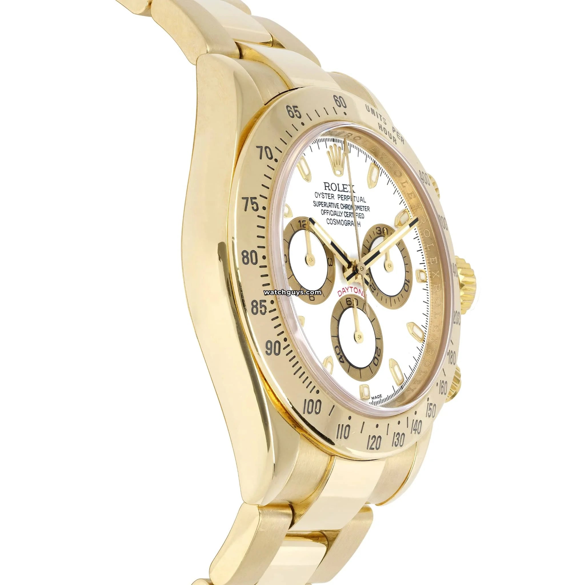 Rolex Daytona 116528 Men's Luxury Watch 18K Yellow Gold - Perfect for Business, Gifting & Special Occasions