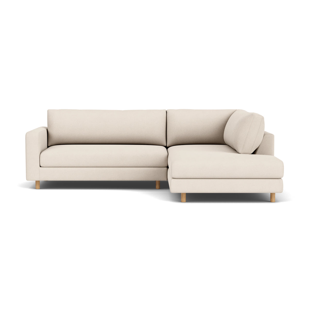Douglas Fabric Right Corner Sofa - Modern L-Shaped Sectional Couch for Living Room, Small Spaces & Apartments | Comfortable Upholstered Furniture for Family Gatherings & Movie Nights