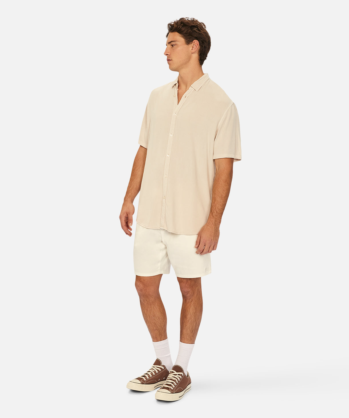 Monello Short Sleeve Shirt - Premium Cotton Grain Texture - Casual & Business Wear for Men - Perfect for Office, Dating & Outdoor Activities
