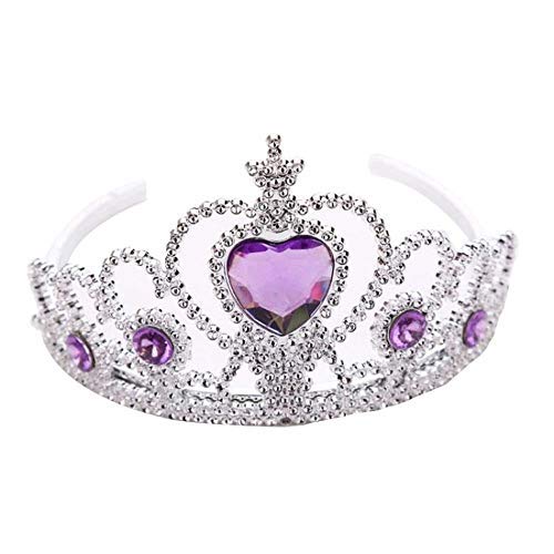 Sparkling Purple Stone Princess Tiara Crown - Elegant Hair Accessory for Parties, Dress Up & Easter Gifts | Perfect for Birthday Celebrations, Pageants & Costume Events (1 Piece)