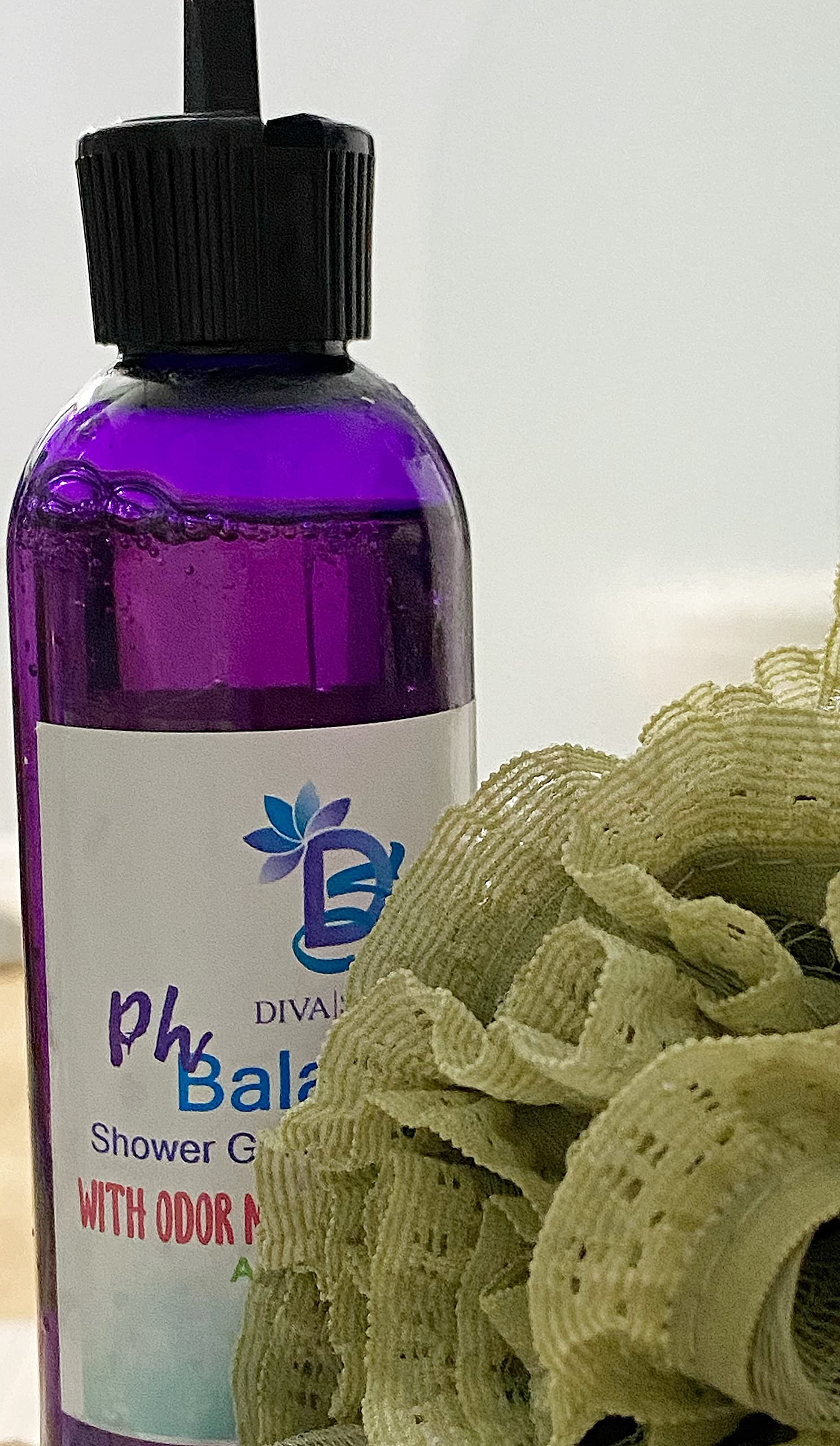 Diva Stuff pH Balancing Body Wash with Odor Neutralizing Agents, Sea Salt & Yuzu Scent - 8oz | Gentle Cleansing for Sensitive Skin, Daily Shower & Post-Workout Refresh