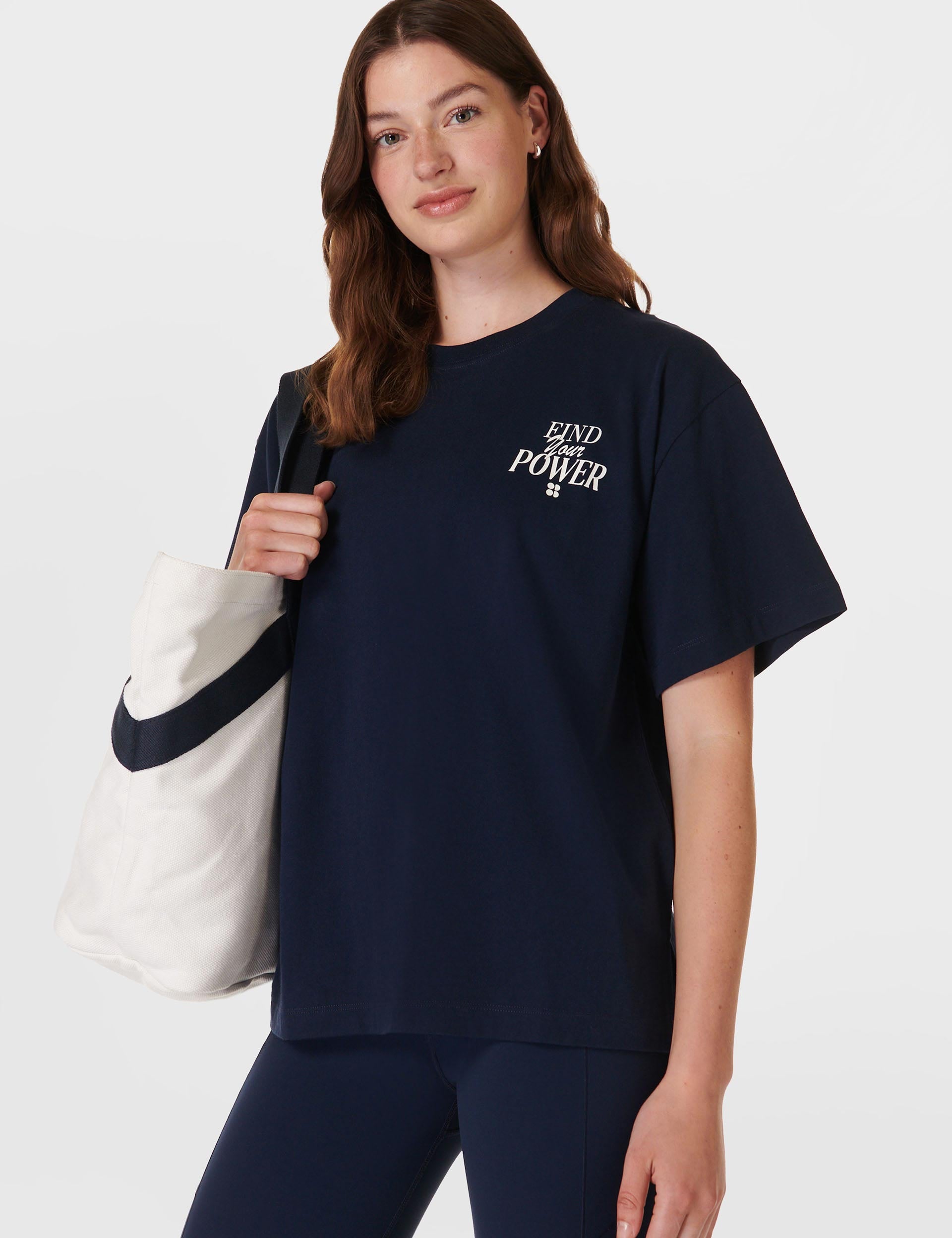 Find Your Power T-Shirt - Navy Blue Cotton Tee for Men & Women | Gym, Workout, Casual Wear