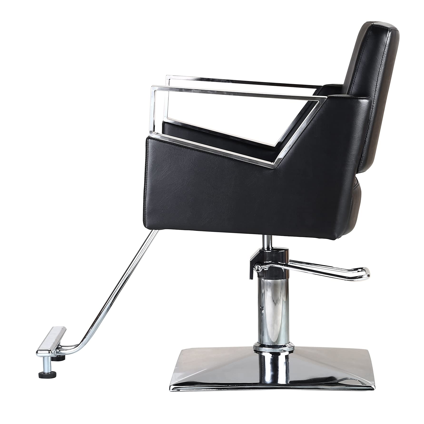 Professional Hydraulic Barber Chair - 360° Swivel Styling Salon Chair for Hairdressers & Beauty Salons, Adjustable Height, Durable Black Leather - Perfect for Haircuts, Styling & Barber Shops