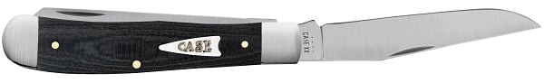 Case Trapper Smooth Black Micarta® Pocket Knife (27730) - EDC, Camping, Hunting & Outdoor Survival Tool