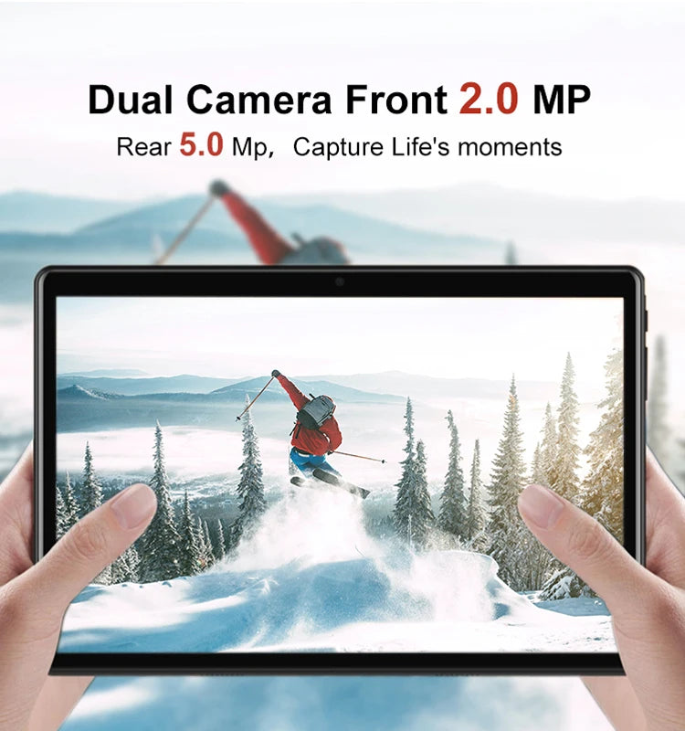 Android 10 Tablet with Dual Camera - 10.1 Inch HD Touchscreen, 64GB Storage, WiFi & Bluetooth - Perfect for Online Learning, Video Calls & Entertainment