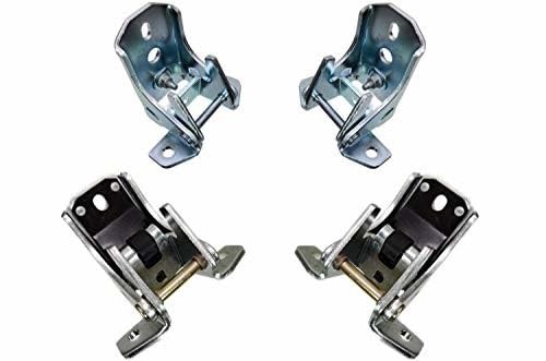 PT Auto Warehouse DH-FO6545LU-FS - Front Left/Right Door Hinge Set of 4 - Compatible with Ford Models (Replaces OEM #6W1Z-5422810-A, 1W1Z-5422810-AA) - Durable Replacement for Worn or Damaged Hinges - Perfect for DIY Car Repairs & Auto Body Shops