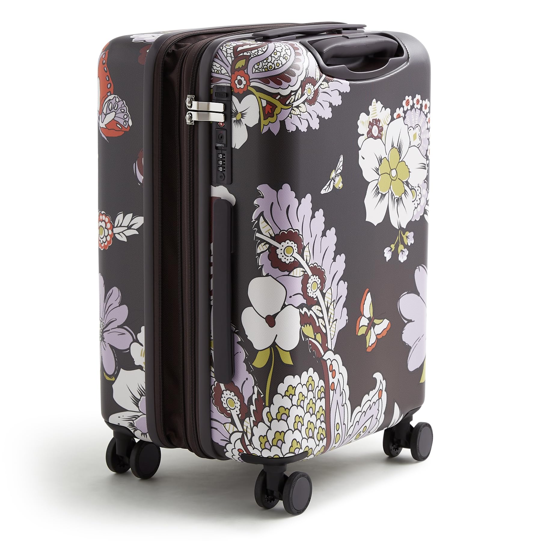 Vera Bradley Women's 3-Piece Hardside Luggage Set - Subtle Bouquet Floral Pattern | Lightweight Spinner Suitcase for Travel, Business Trips & Weekend Getaways