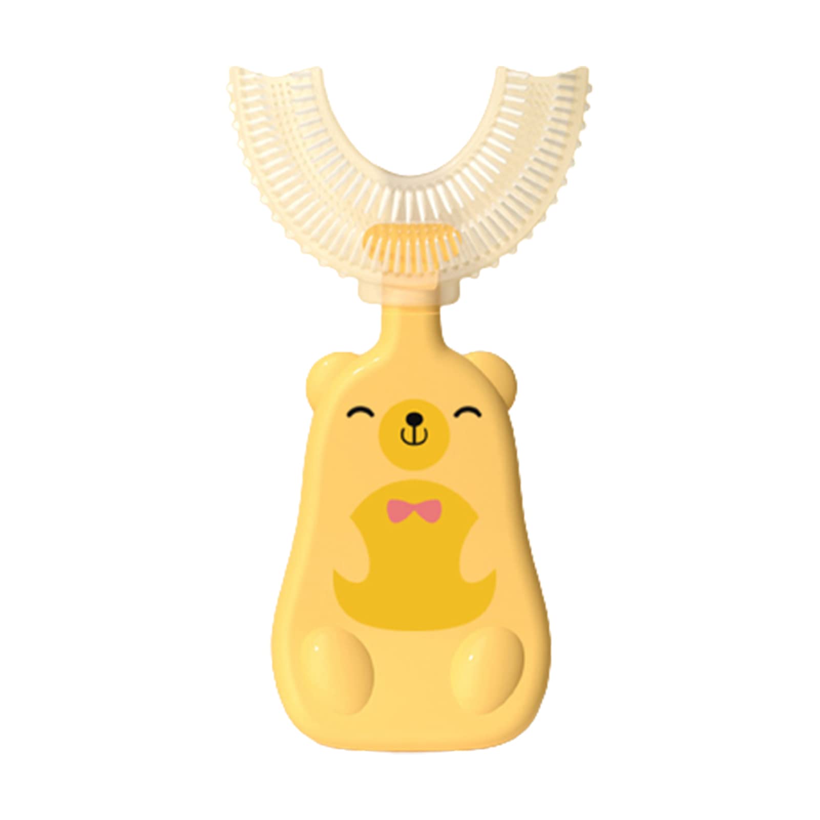 U-Shaped Silicone Toothbrush for Kids - 360° Cleaning & Massage - Bathroom & Travel Use