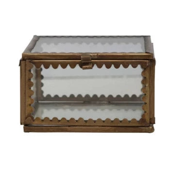 Elegant Brass and Glass Display Box - Premium Jewelry & Collectible Showcase for Home Decor, Retail Stores, and Gift Presentation