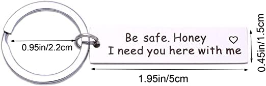 Customized 'Be Safe I Need You Here With Me' Handmade Gift for Husband, Dad, Boyfriend - Valentine's Day, Father's Day & Birthday Present - Perfect for Long Distance Relationships, Military Deployment & Emotional Support