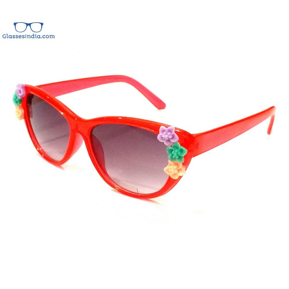 Trendy Red Kids Fashion Sunglasses TKS004 - UV Protection, Lightweight & Durable for Outdoor Play, Beach, Sports, and Summer Activities