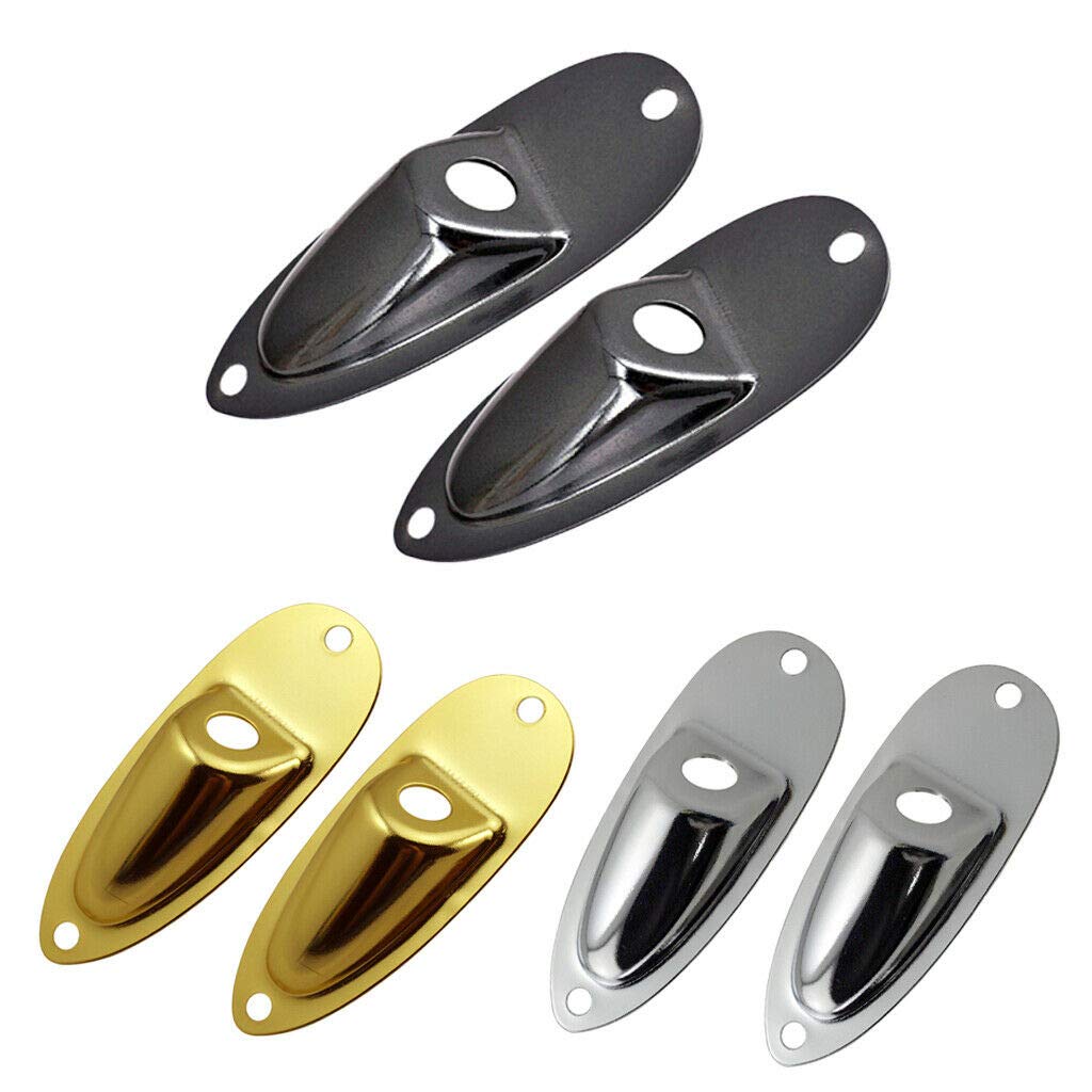 8-Piece Guitar Output Jack Socket Plate Set for Electric Guitar & Bass - Durable Replacement Parts for DIY Repairs & Upgrades | Perfect for Home Studios & Live Performances