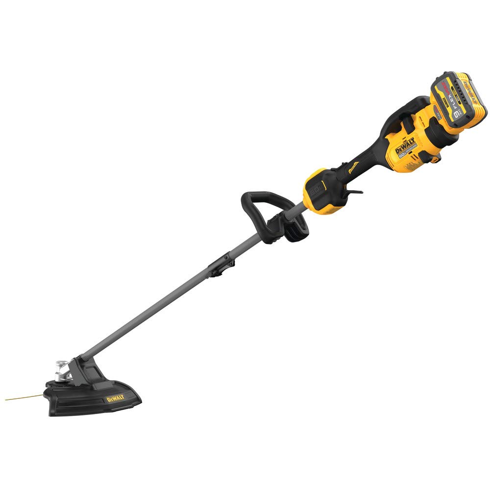 DEWALT DCST972X1 60V MAX Cordless String Trimmer Kit with 17-Inch Cutting Swath, 9.0Ah Battery & Charger Included - Attachment Capable for Lawn Care, Yard Maintenance & Landscaping