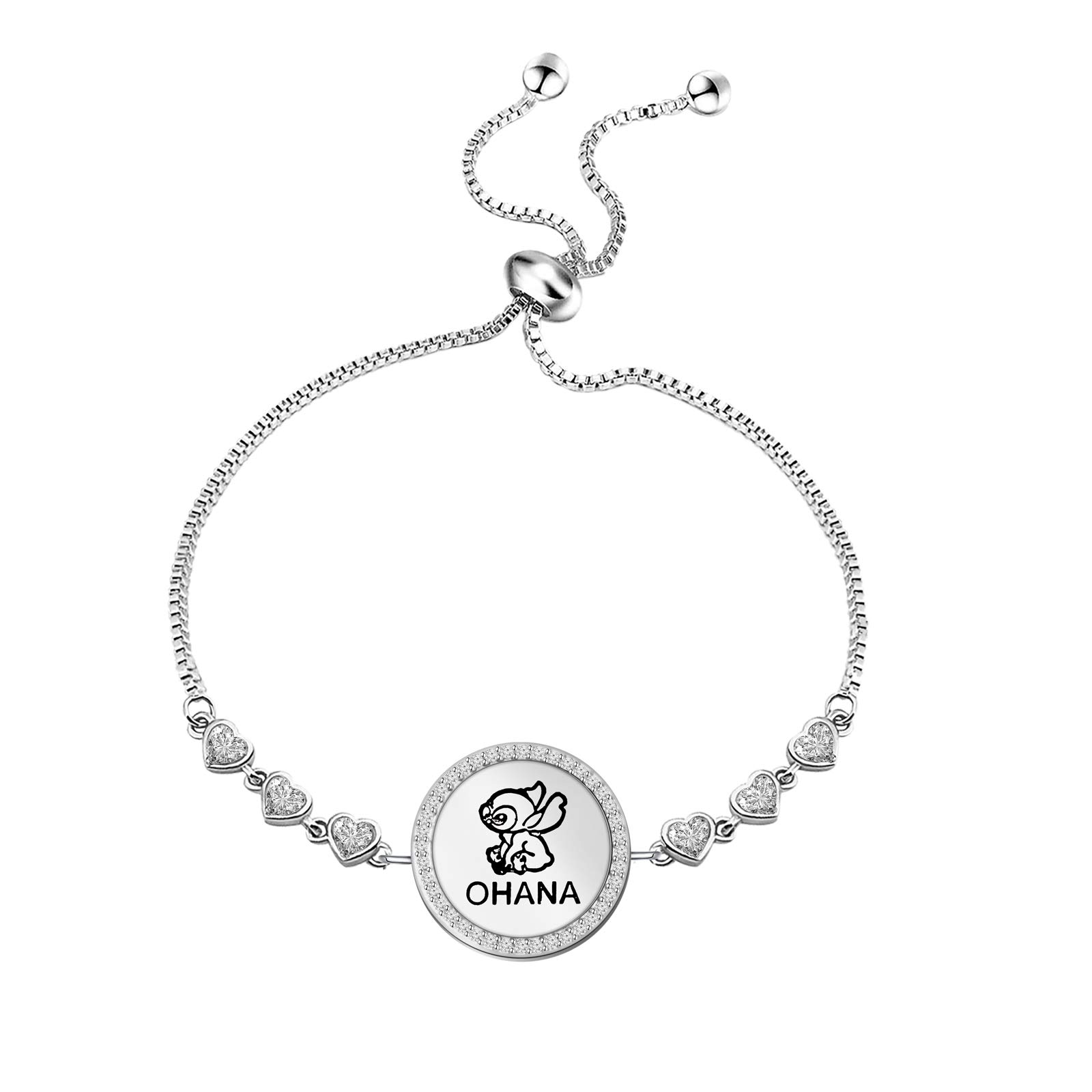Funny Ohana Fans Bracelet - Hawaiian Inspired Adjustable Jewelry for Family & Friends - Perfect for Movie Lovers, Beach Trips, and Gifts