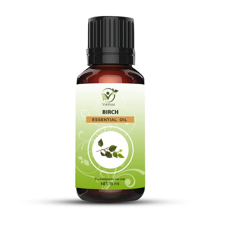 Pure Natural Undiluted Birch Essential Oil 15ml - Therapeutic Grade for Aromatherapy, Hair & Skin Care | Perfect for Massage, Diffusers & DIY Beauty Products