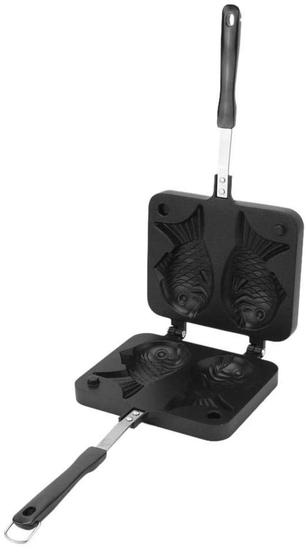 Non-Stick DIY Fish Shaped Waffle Maker - Traditional Japanese Aluminum Bakeware for Home Kitchen, Perfect for Making Hot Desserts, Pancakes & Cakes | Great for Breakfast, Tea Time & Family Cooking