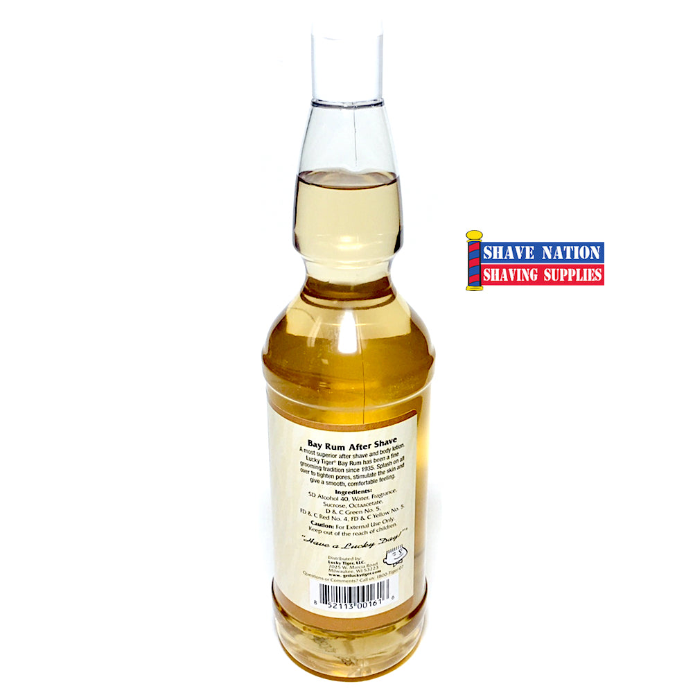 Lucky Tiger Bay Rum Aftershave for Men - Natural Soothing Post Shave Lotion with Aloe & Herbs - Perfect for Sensitive Skin & Close Shave Care
